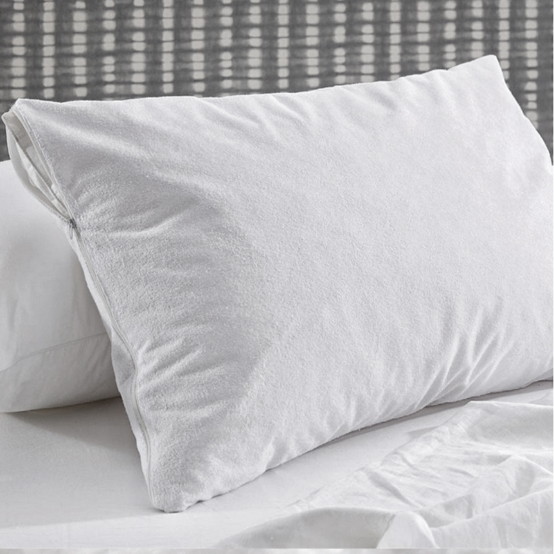 50/50 Polycotton Vandtæt Terry Håndklæde Hotelpudebeskytter