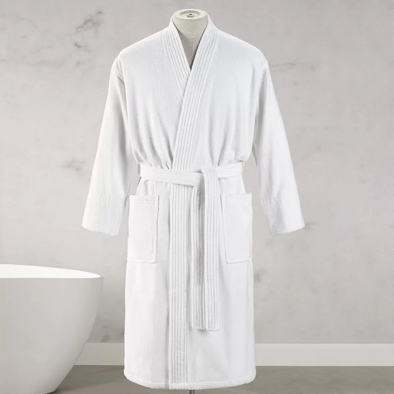 Ren bomuld Pure White Hotel and Spa Velour Bath Robe