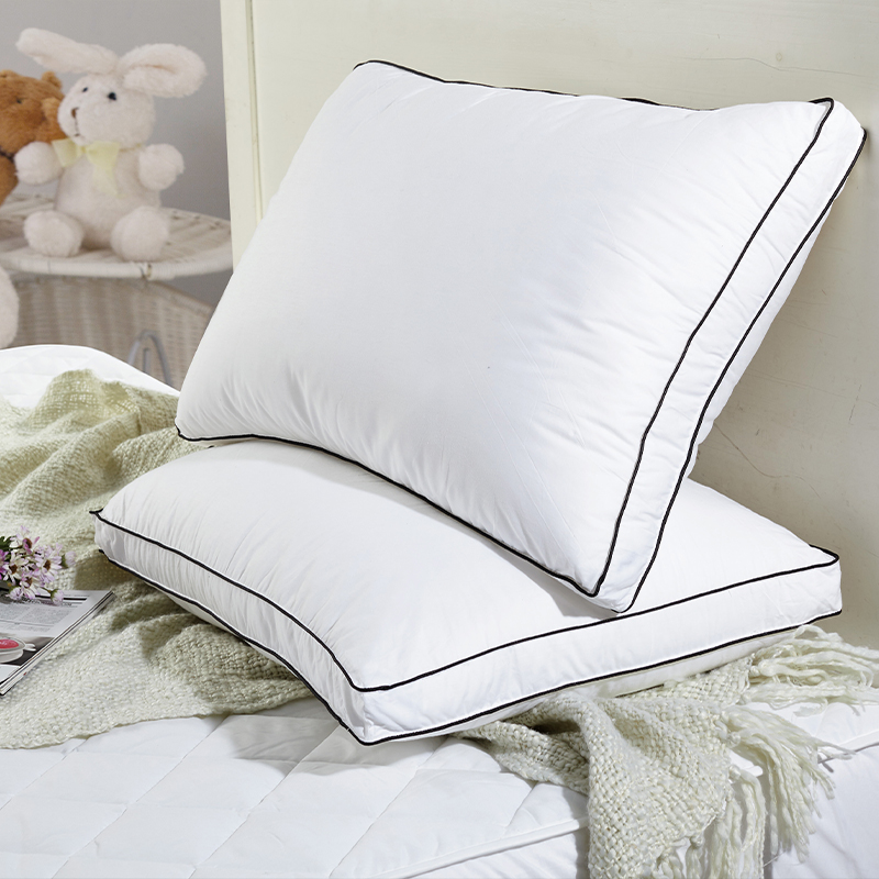 Hvid bomulds ned-alternativ mikrofiber 5 cm slukket hotelpuder