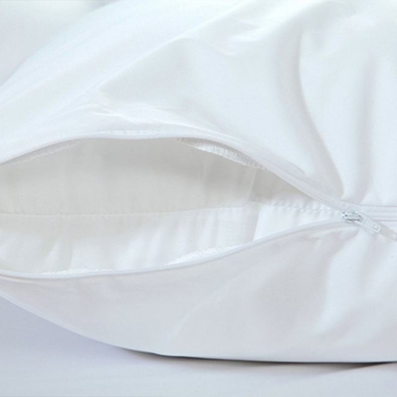 200TC polycotton almindelig hvid lynlås pudebeskytter hotel
